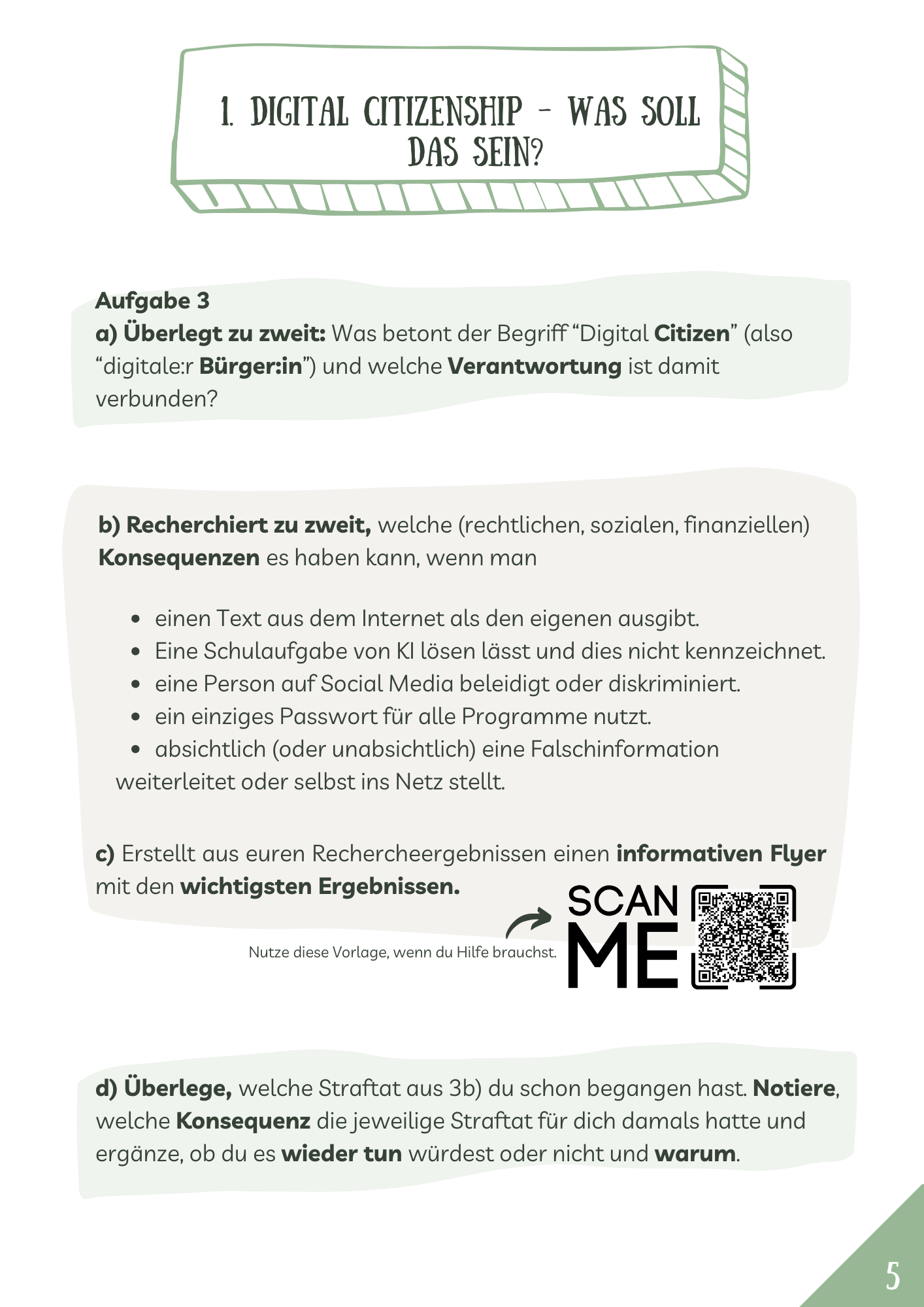 Projektheft: Digital Citizenship - Was ist das?